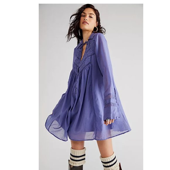 NWT Free People Haddie Solid Mini Dress Women's Size M